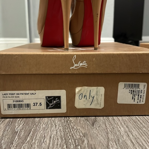 37.5 Christian Louboutin nude lady peep 150 - Picture 3 of 7